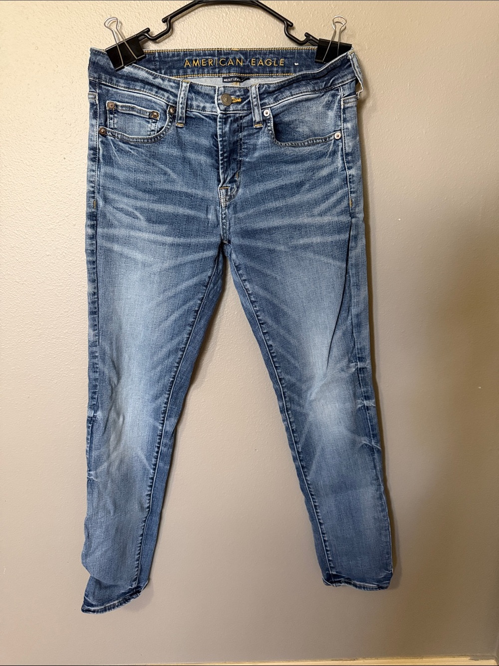 American Eagle Outfitters Women's Light Blue Skinny Jeans